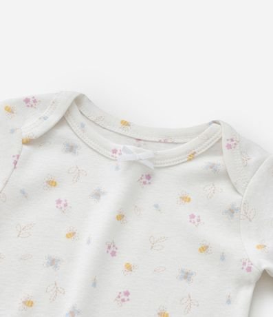 Body Infantil en Algodón con Estampa Floral - Talle RN a 18 meses 6