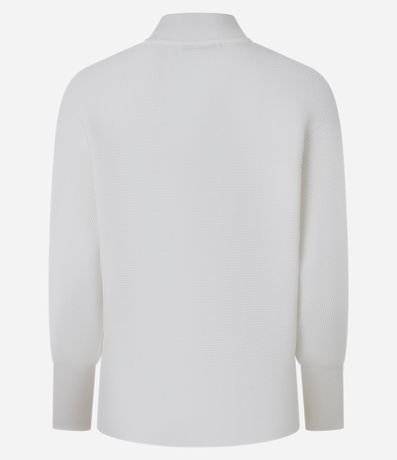 Blusa en Punto Canelado con Cuello Alto 7