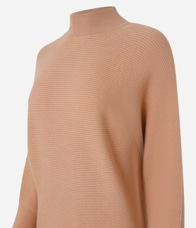Blusa en Punto Canelado con Cuello Alto 6