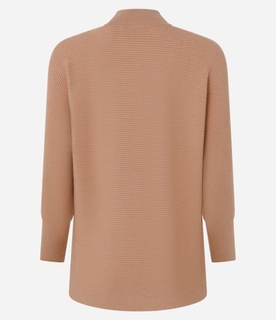 Blusa en Punto Canelado con Cuello Alto 7