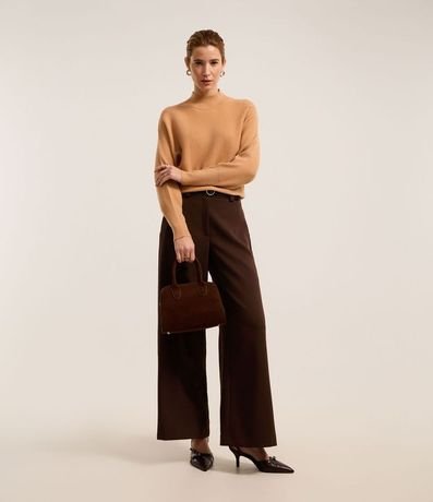 Blusa en Punto Canelado con Cuello Alto 2