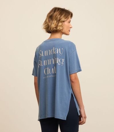 Remera Deportiva en Algodón Desteñido con Estampa SRC 3