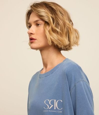 Remera Deportiva en Algodón Desteñido con Estampa SRC 4