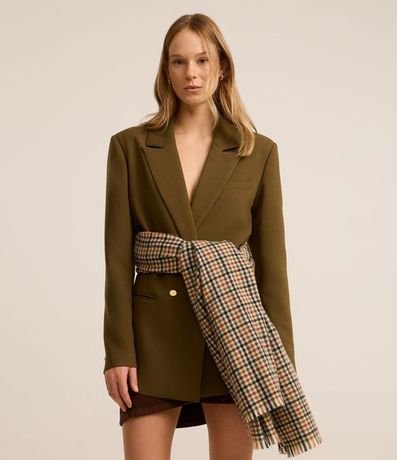 Bufanda de Cuadros en Franela con Franjas 6