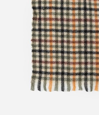 Bufanda de Cuadros en Franela con Franjas 3
