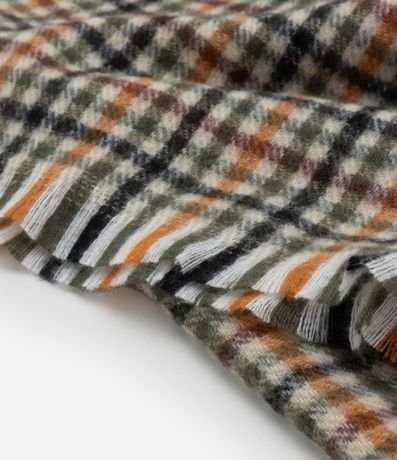 Bufanda de Cuadros en Franela con Franjas 4