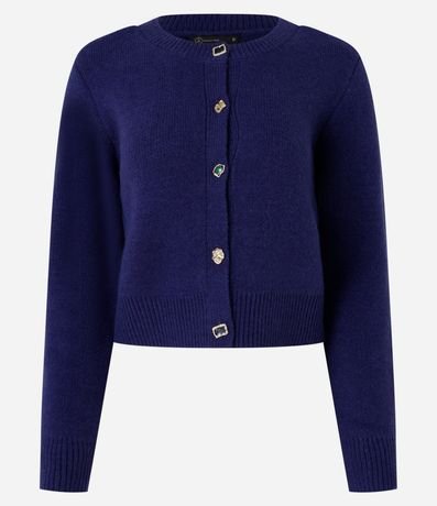 Cardigan Canelado en Punto con Botones Mixtos 8