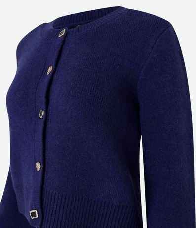 Cardigan Canelado en Punto con Botones Mixtos 9