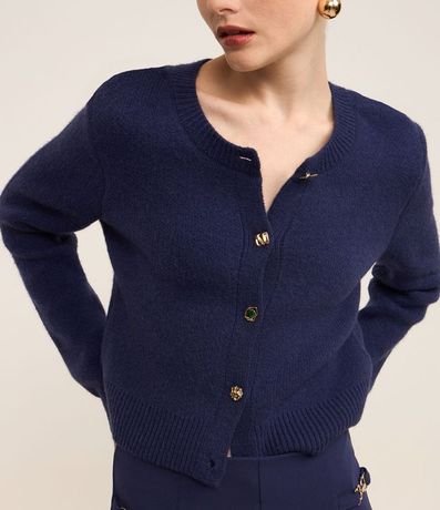 Cardigan Canelado en Punto con Botones Mixtos 4