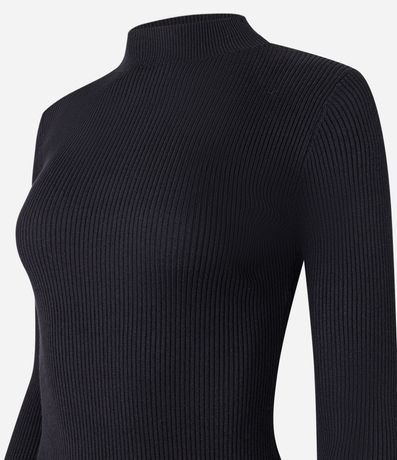 Vestido Long Midi en Punto con Cuello Alto 9