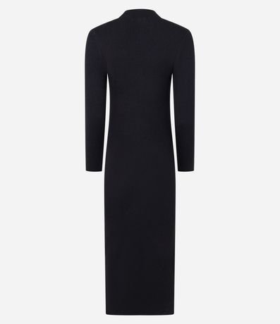 Vestido Long Midi en Punto con Cuello Alto 10