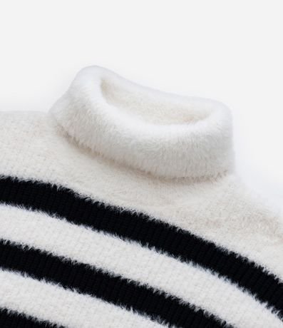 Suéter Infantil Peludito con Estampa Rayada - Talle 5 a 14 años 5