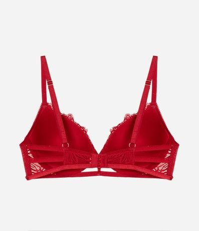 Soutien Media Copa Hueca en Encaje Floral con Detalle Metálico 6