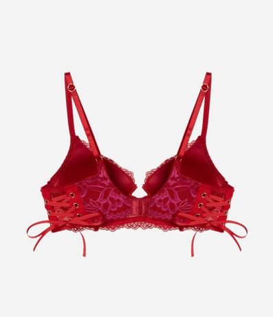 Soutien Base Copa Hueca en Encaje Bicolor con Lazo Lateral 7