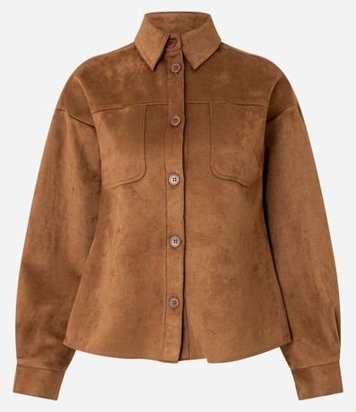 Camisa en Gamuza con Bolsillos y Botones Delanteros 6