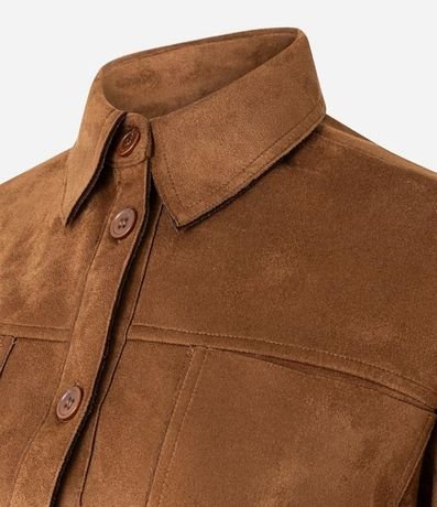 Camisa en Gamuza con Bolsillos y Botones Delanteros 7