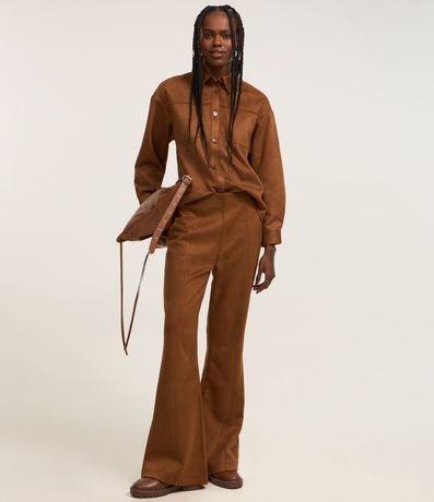 Camisa en Gamuza con Bolsillos y Botones Delanteros 2