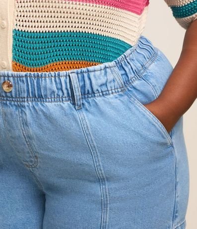 Short Clochard en Jeans con Bolsillo Cuchillo Curve & Plus Size 4