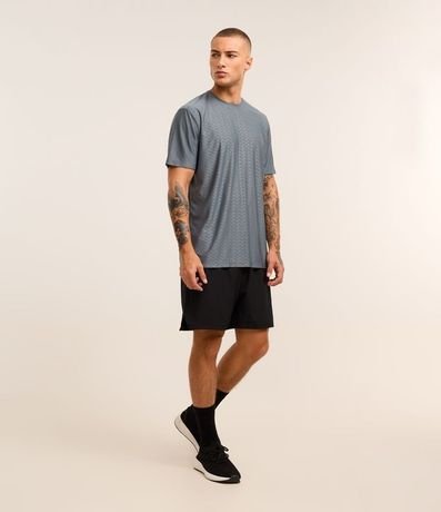 Remera Deportiva Tecnologia Dry con Estampa Heat Print Geométrica 2