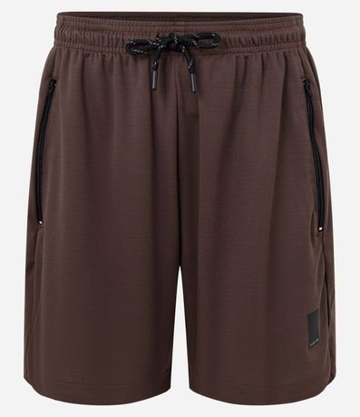 Bermuda Deportiva Texturizada con Cintura Elástica y Bolsillos con Cremallera 6