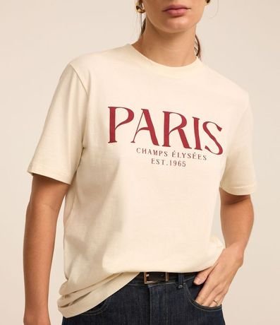 Remera Alargada en Algodón con Estampa Paris 3