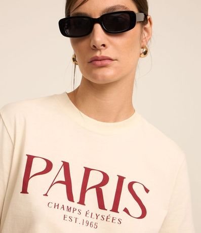 Remera Alargada en Algodón con Estampa Paris 4