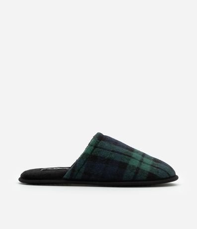 Pantufla Ojota en Franela de Cuadros
