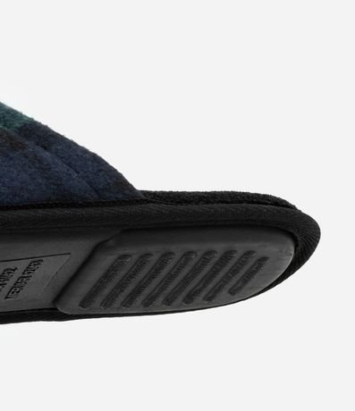 Pantufla Ojota en Franela de Cuadros 3