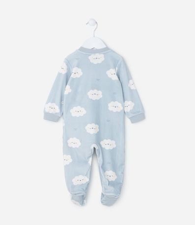 Mono Infantil en Plush con Estampa Nube - Talle RN a 18 meses 2