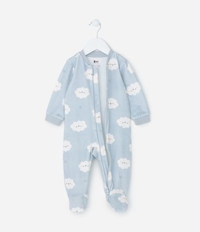Mono Infantil en Plush con Estampa Nube - Talle RN a 18 meses 3