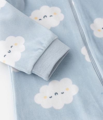 Mono Infantil en Plush con Estampa Nube - Talle RN a 18 meses 5