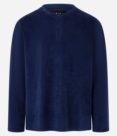 Camisa de Pijama en Plush con Botones 5