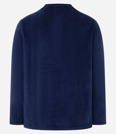 Camisa de Pijama en Plush con Botones 7