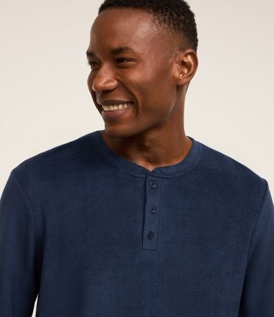 Camisa de Pijama en Plush con Botones 4