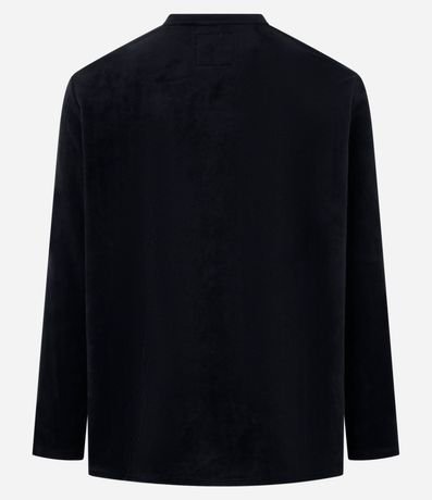 Camisa de Pijama en Plush con Botones 7