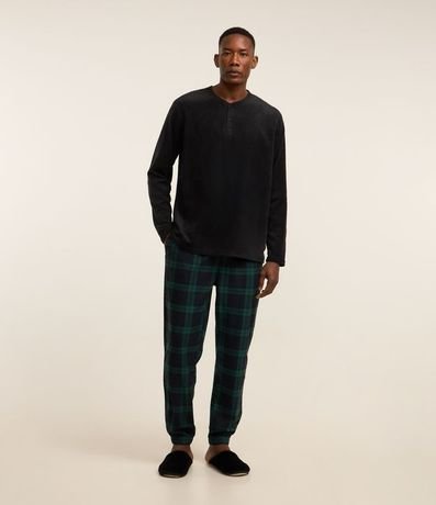 Camisa de Pijama en Plush con Botones 2