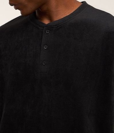 Camisa de Pijama en Plush con Botones 3