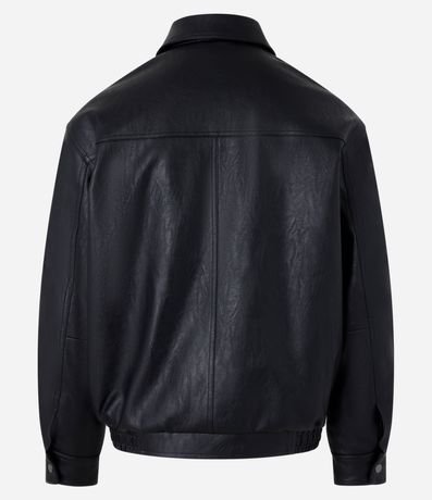 Campera Boxy Vintage en Material Sintético 4