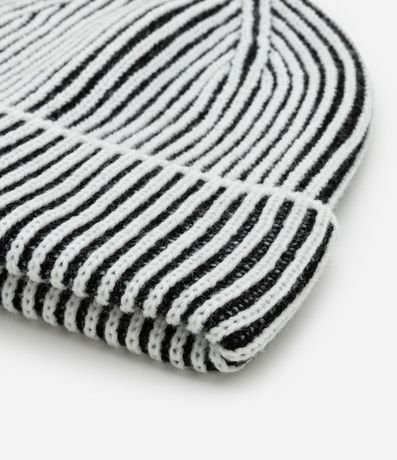 Gorro de Punto Acanalado con Estampa Rayada 4