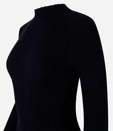 Blusa Ajustada en Punto con Ponto Diferenciado 2