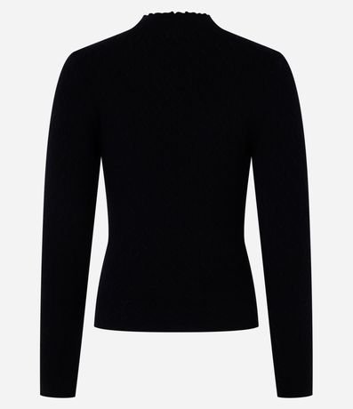 Blusa Ajustada en Punto con Ponto Diferenciado 3