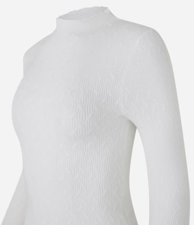 Blusa Ajustada en Punto con Ponto Diferenciado 2