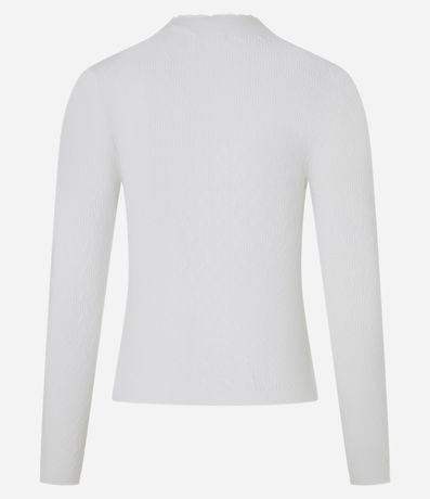 Blusa Ajustada en Punto con Ponto Diferenciado 3