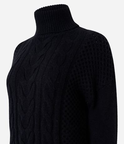 Suéter en Punto con Cuello alto y Ponto Diferenciado 6