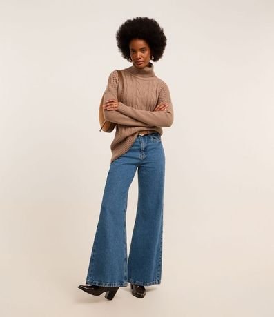 Suéter en Punto con Cuello alto y Ponto Diferenciado 2