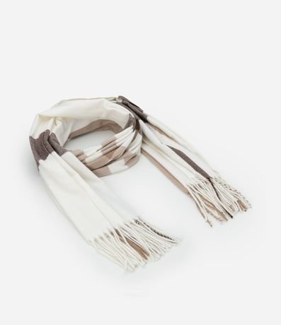 Bufanda en Punto con Estampa de Cuadros