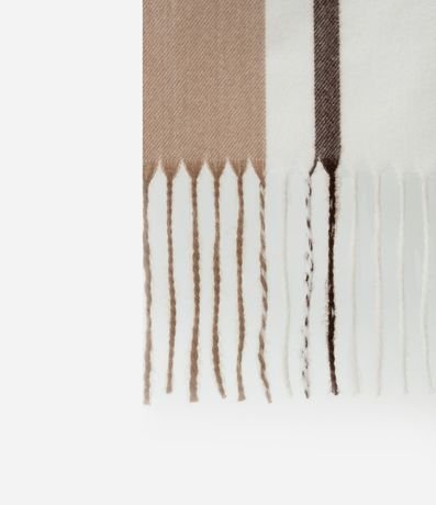 Bufanda en Punto con Estampa de Cuadros 2