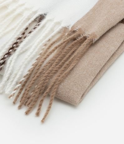 Bufanda en Punto con Estampa de Cuadros 3