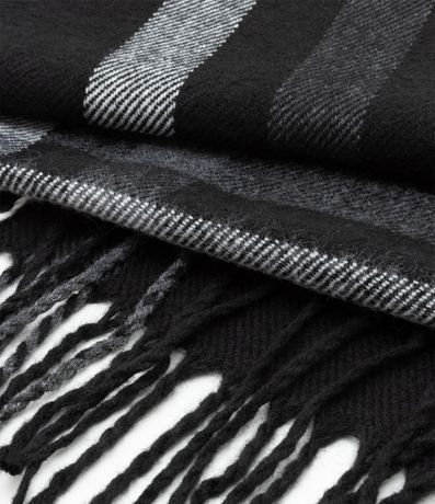 Bufanda en Punto con Estampa de Cuadros y Franjas 3