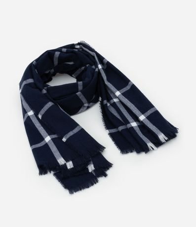 Bufanda en Punto con Estampa de Cuadros